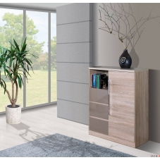 Comodă Dome DY2 sonoma și cappuccino