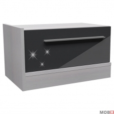 Noptieră Florena stânga gri lucios