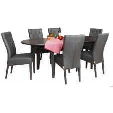 Set masă ex. ovală Verona cu 6 scaune Lisa