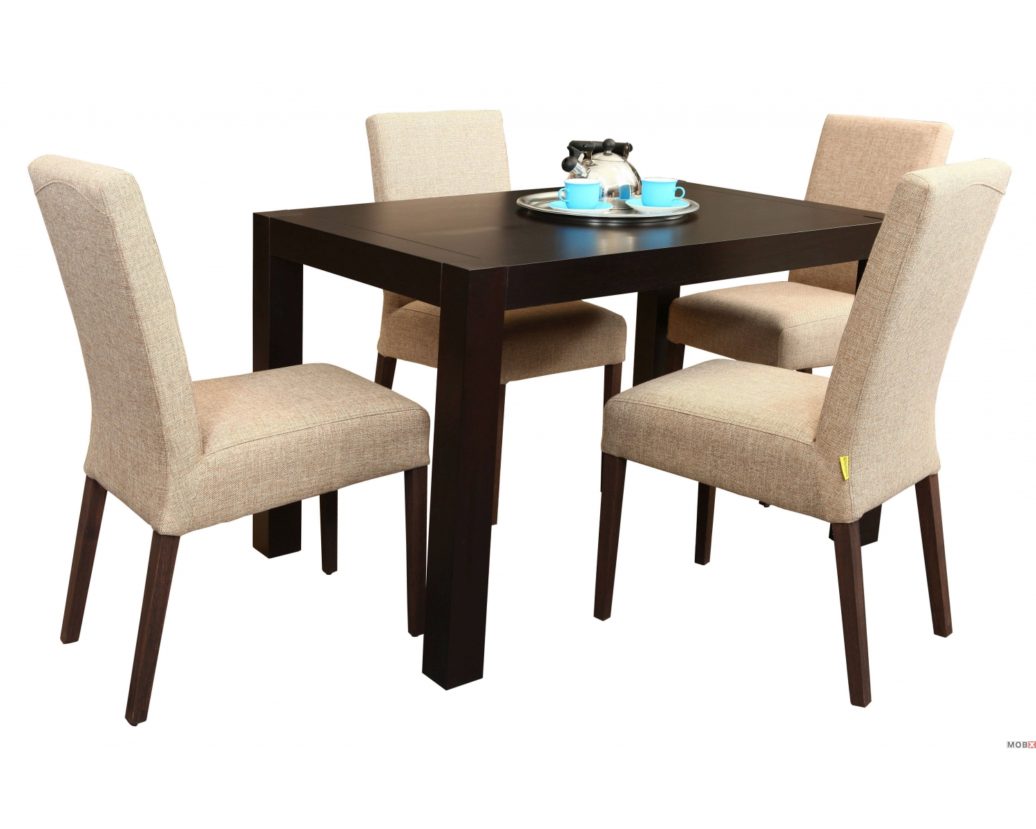 Set masă Ada 120 cu 4 scaune Maya stofă